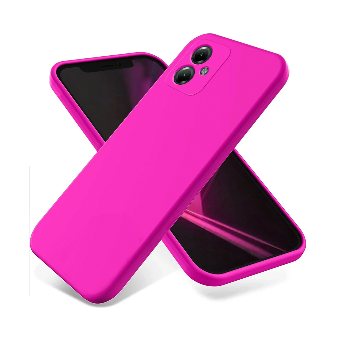 CARCASA PARA MOTOROLA G54 GOMA FUCSIA - 3