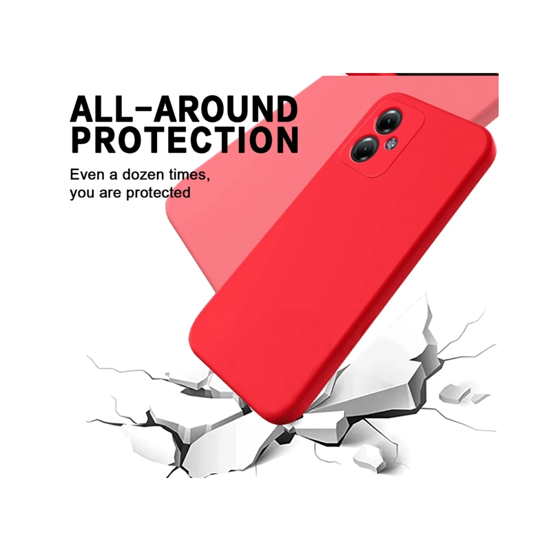 CARCASA MOTOROLA G54 JOIGO GOMA ROJO - 3