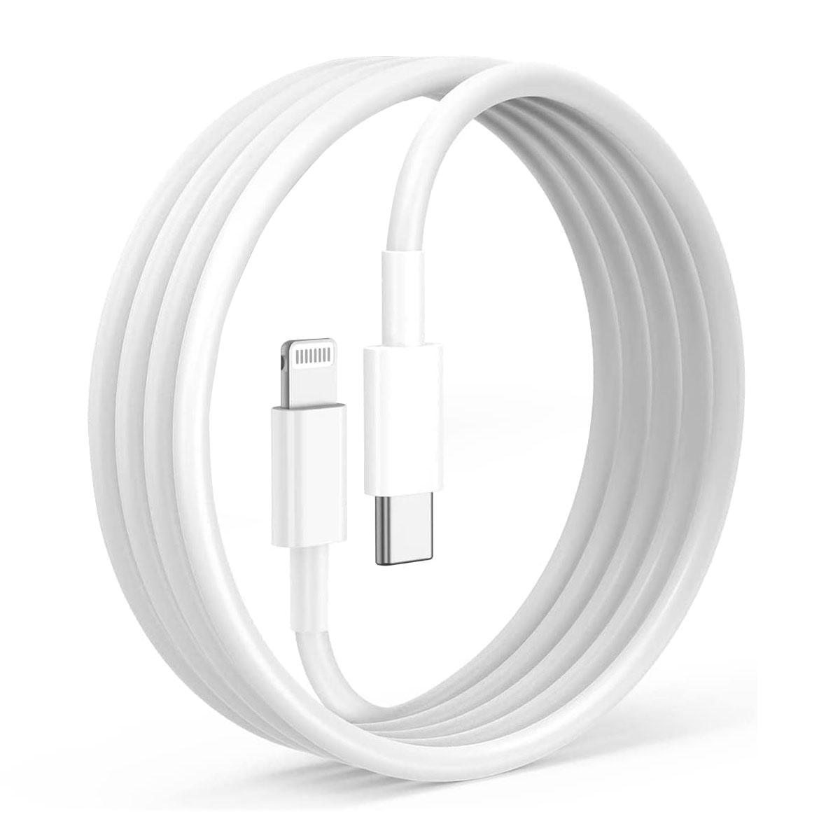 GENÉRICO CABLE DE DATOS USB C COMPATIBLE CON ENTRADA DE IPHONE BLANCO