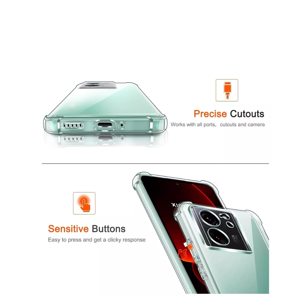 CARCASA TRANSPARENTE ANTIGOLPES PARA XIAOMI 13T 13TPRO - 3