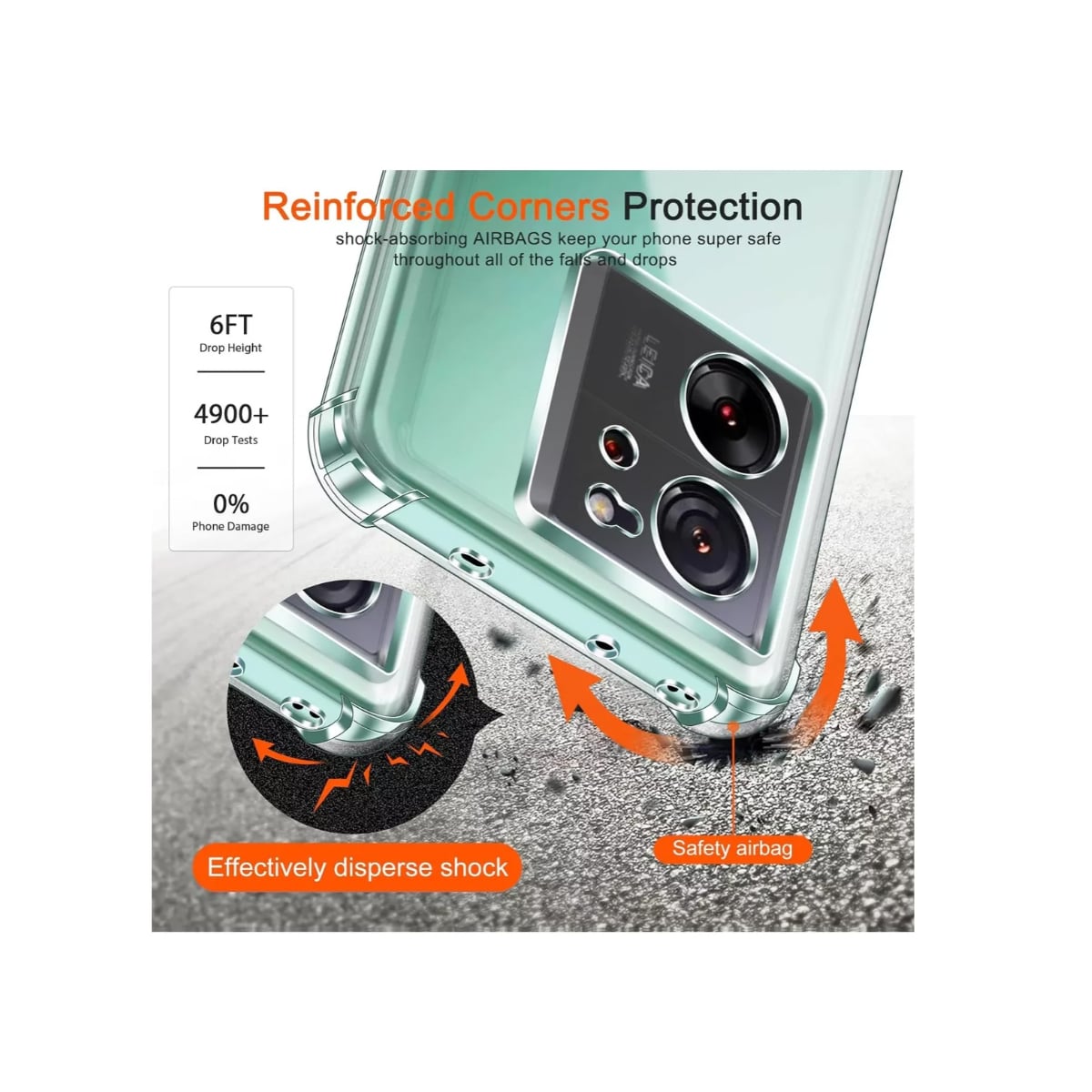 CARCASA TRANSPARENTE ANTIGOLPES PARA XIAOMI 13T 13TPRO - 5