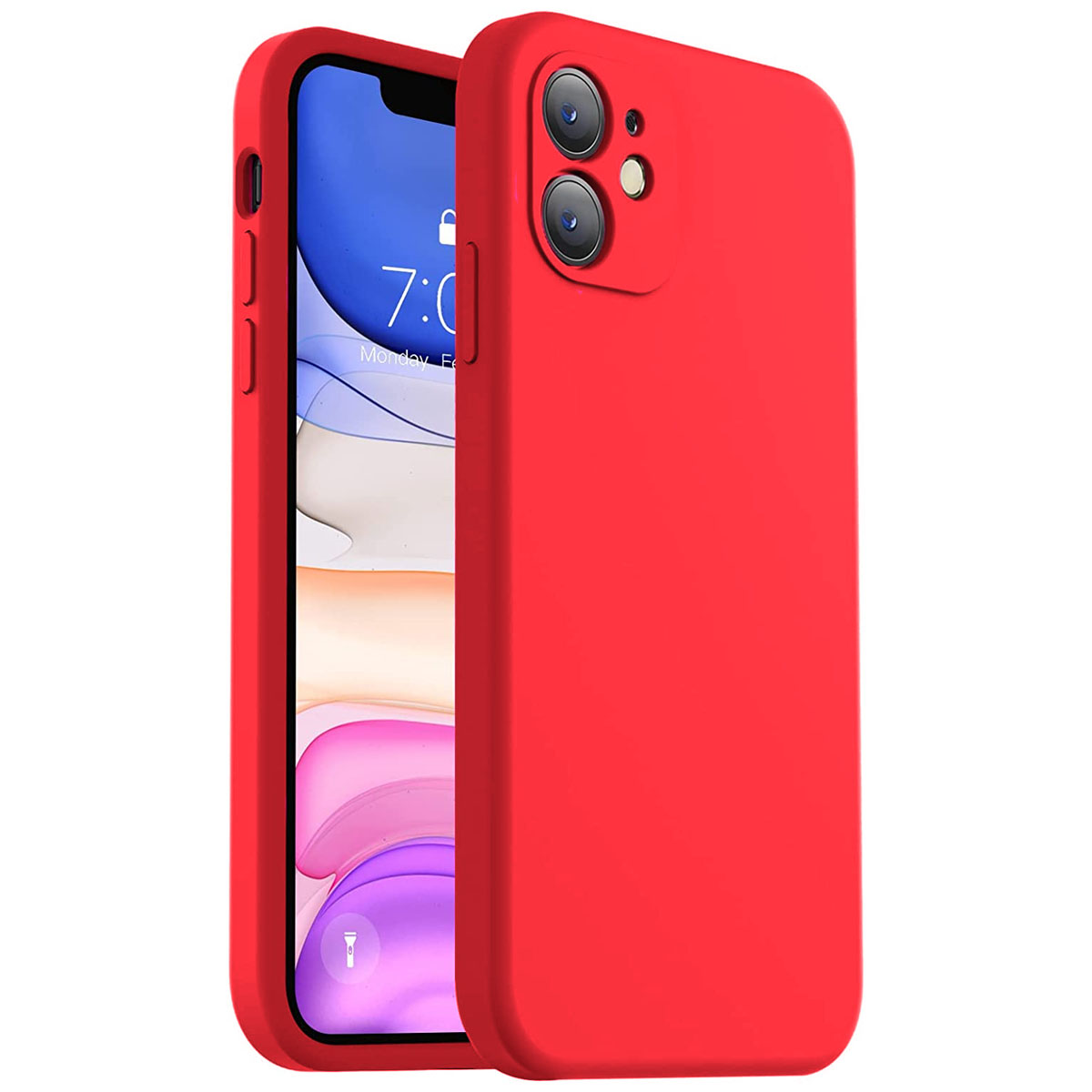 CARCASA IPHONE 11 JOIGO GOMA COLOR ROJO - 1