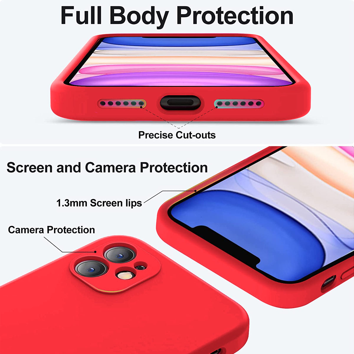 CARCASA IPHONE 11 JOIGO GOMA COLOR ROJO - 2