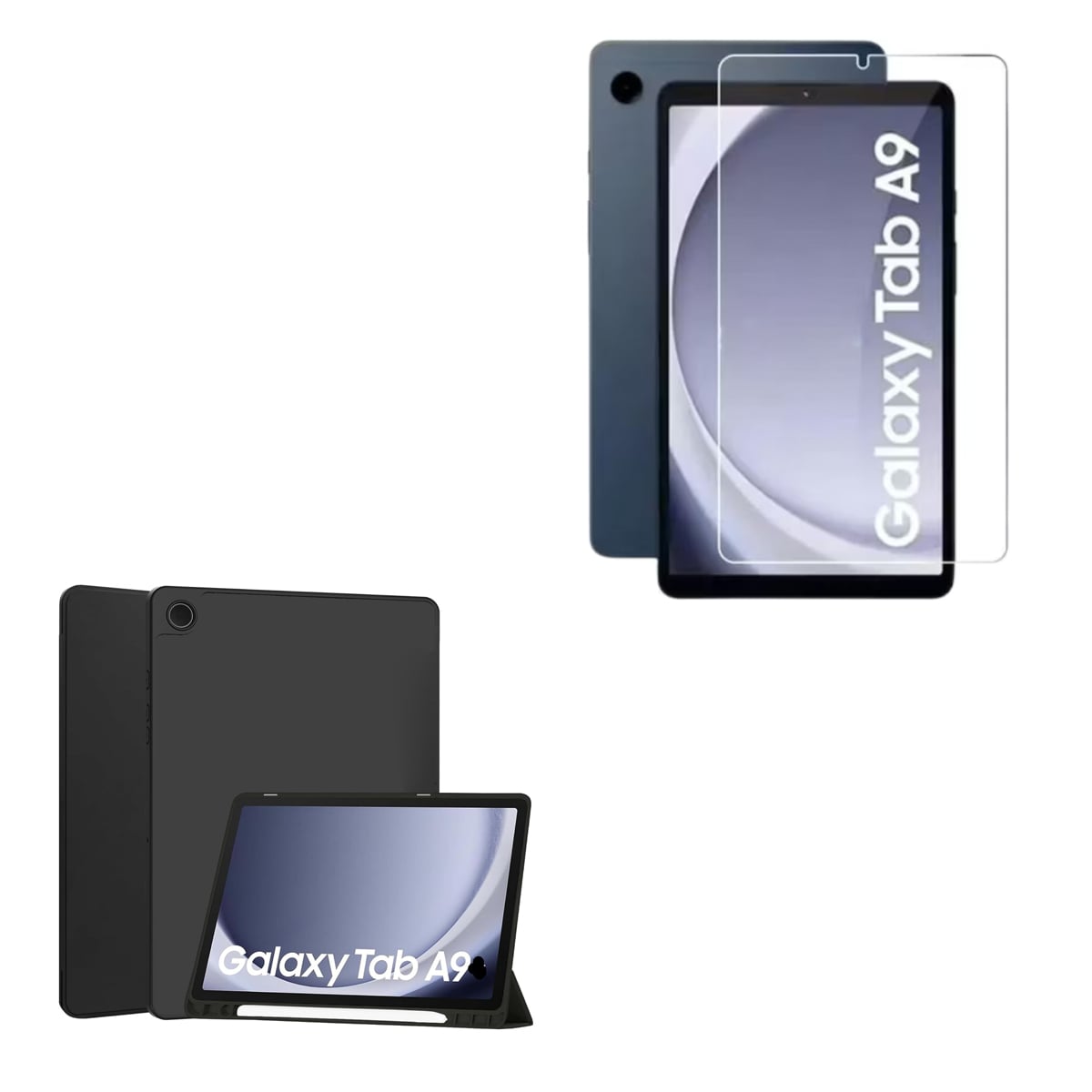 FUNDA JOIGO LAMINA VIDRIO PARA TABLET GALAXY SAMSUNG A9 NEGRO - 1