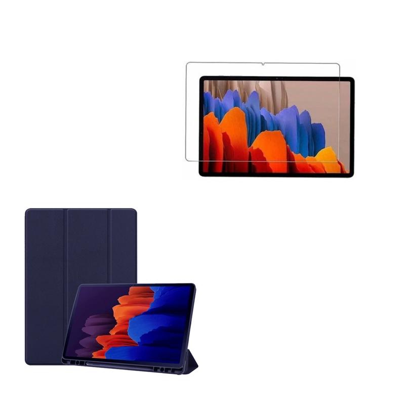CARCASA LAMINA VIDRIO COMPATIBLE CON TABLET SAMSUNG S8 ULTRA RANURA - 1