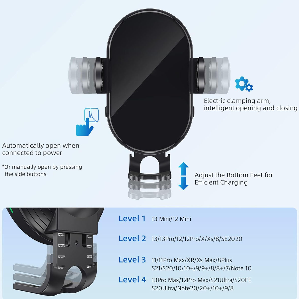 SOPORTE MOTOMO DE AUTO MAGNETICO CARGA INALAMBRICA 15W XS - 3
