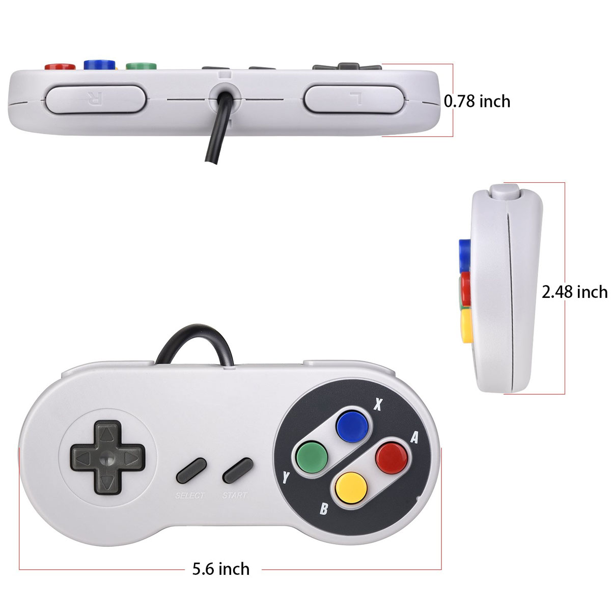JOYSTICK PARA PC CABLE USB DISEÑO CLASICO DBLUE DBC1009 GRIS - 2