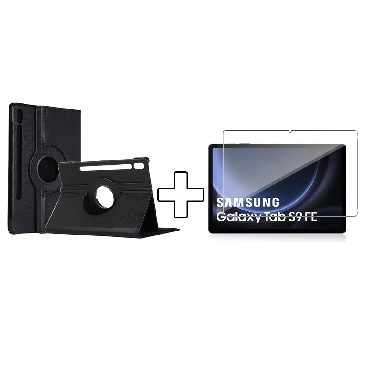 CARCASA GIRATORIA JOIGO + LAMINA PARA SAMSUNG S9 FE 10.9 PULG NEGR - 4
