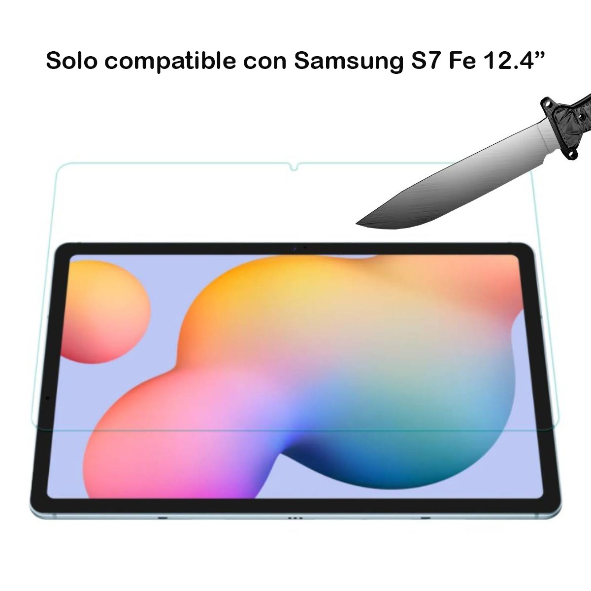 PELICULA DE VIDRIO PARA TABLET SAMSUNG S7 FE T730/T736 12.4' - 2