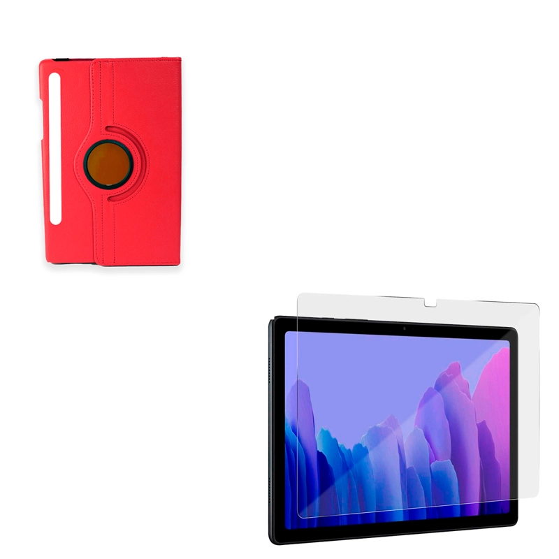 FUNDA JOIGO + LAMINA PARA TABLET SAMSUNG S7 PLUS / S7 FE ROJO - 1