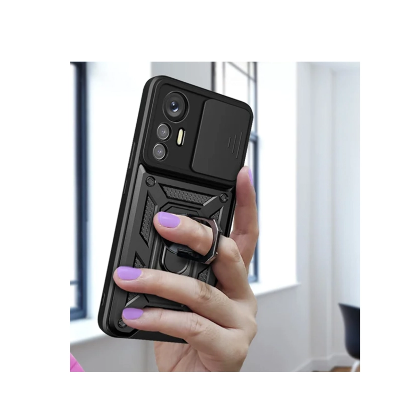 CARCASA XIAOMI REDMI 13C JOIGO ANTI GOLPES SOPORTE ROJO - 2