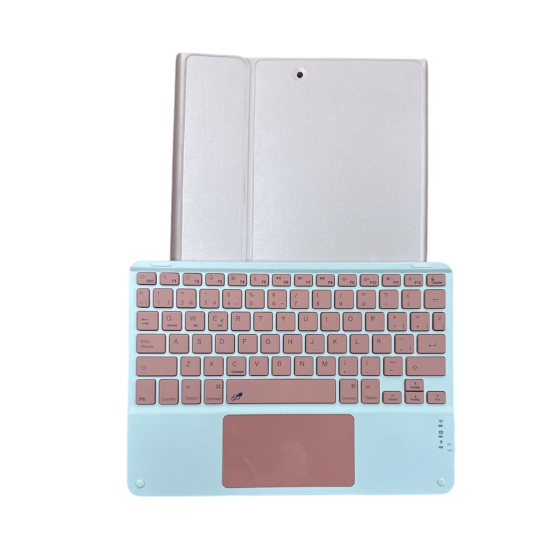 FUNDA PARA IPAD JOIGO 10.2 7 8 9NA + TECLADO ESPAÑOL TOUCHPAD ROSA - 1