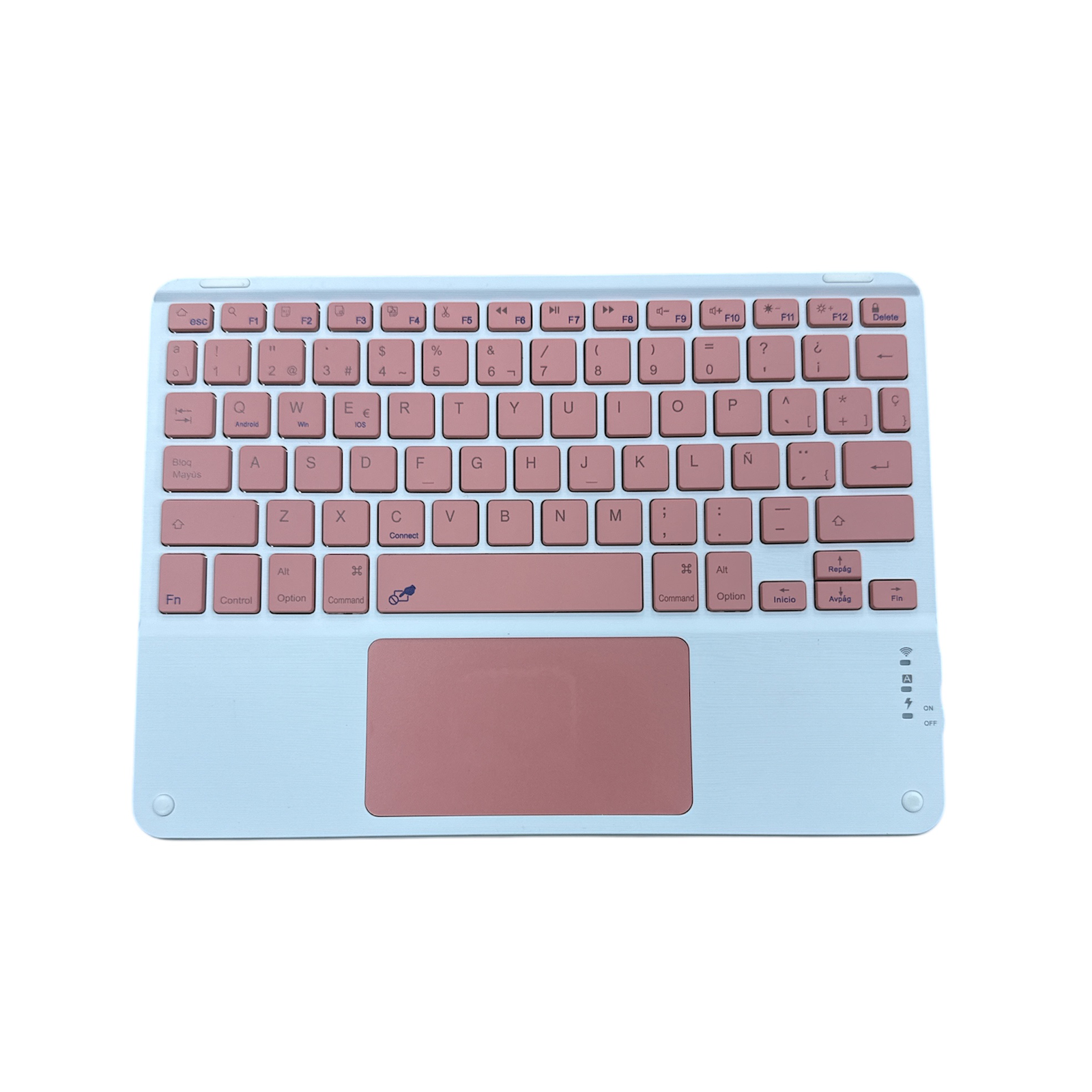 FUNDA PARA IPAD JOIGO 10.2 7 8 9NA + TECLADO ESPAÑOL TOUCHPAD ROSA - 2