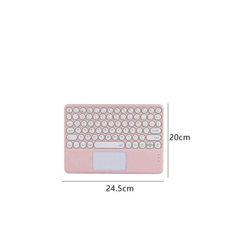 FUNDA PARA IPAD JOIGO 10.2 7 8 9NA + TECLADO ESPAÑOL TOUCHPAD ROSA - 5