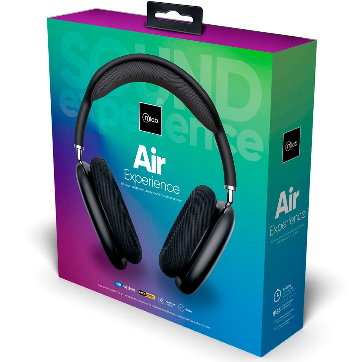 AUDÍFONOS MICROLAB MLAB AIR EXPERIENCE BLUETOOTH NEGRO - 4