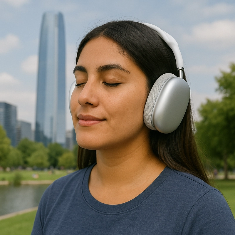 AUDÍFONOS MICROLAB AIR MAX PLATA BLUETOOTH - 8