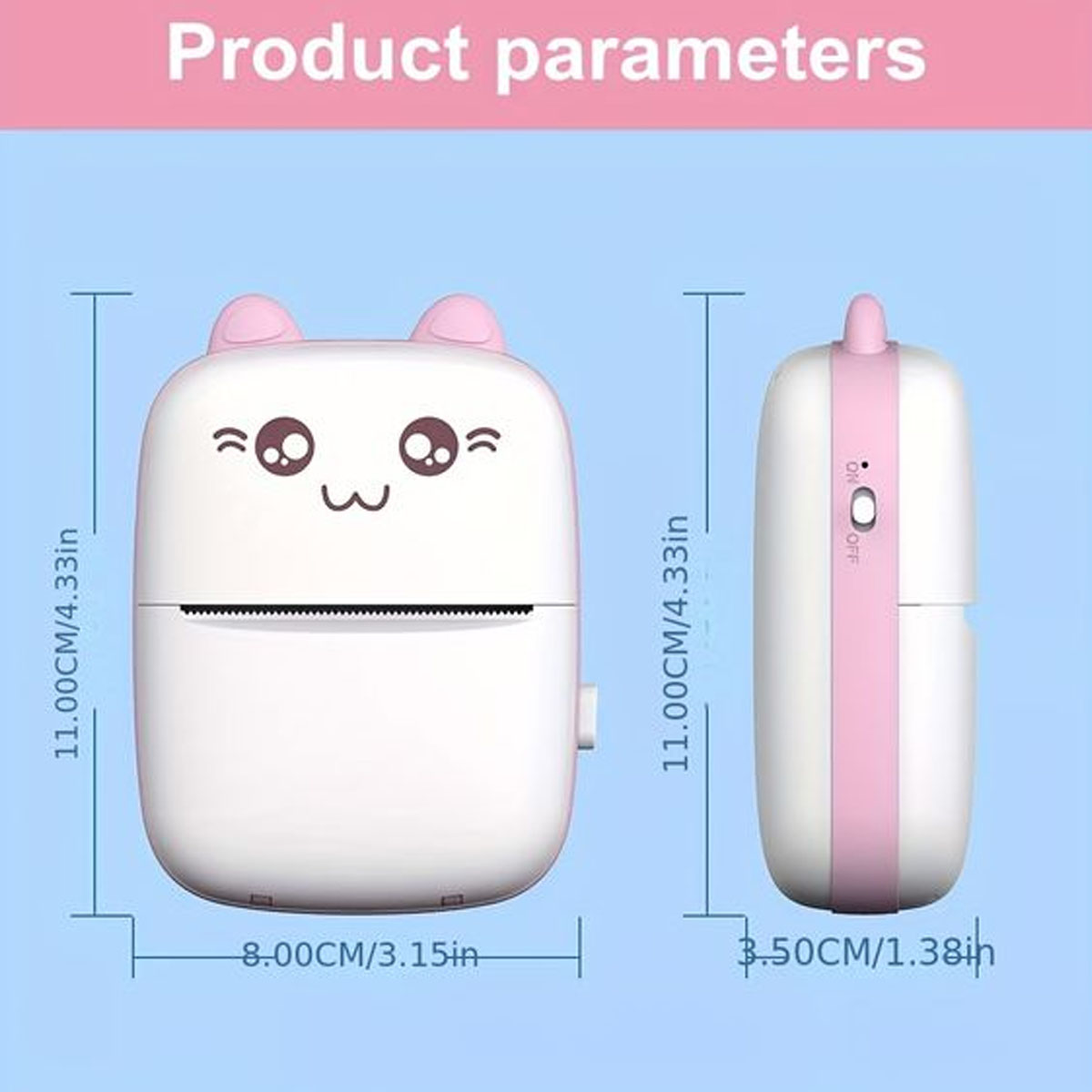 IMPRESORA TERMICA PORTATIL BLUETOOTH BATERIA RECARGABLE ROSA - 3