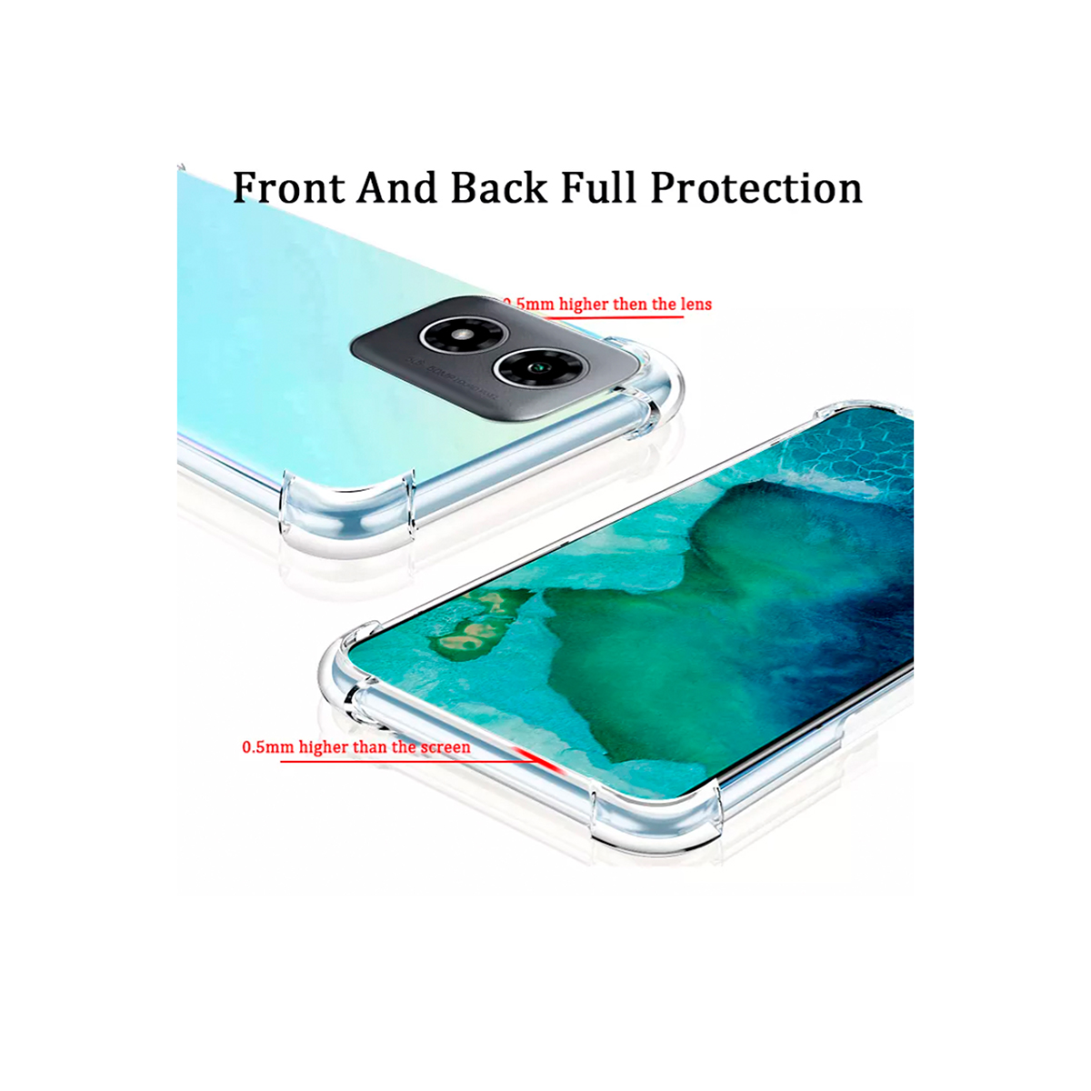 CARCASA MOTOROLA MOTO G04 G04S JOIGO TRASPARENTE ANTIGOLPES - 3