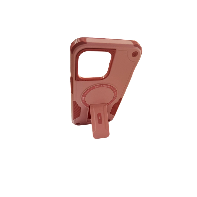 CARCASA IPHONE 13 14 JOIGO TIPO ARMOR MAGSAFE ROSADO - 3