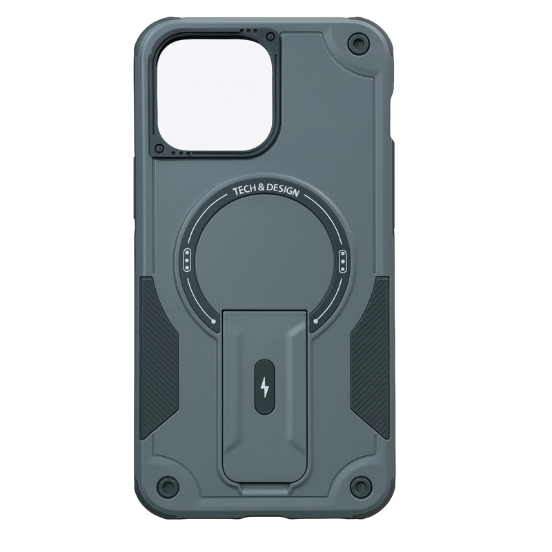 JOIGO CARCASA IPHONE 13 14 JOIGO TIPO ARMOR MAGSAFE GRIS