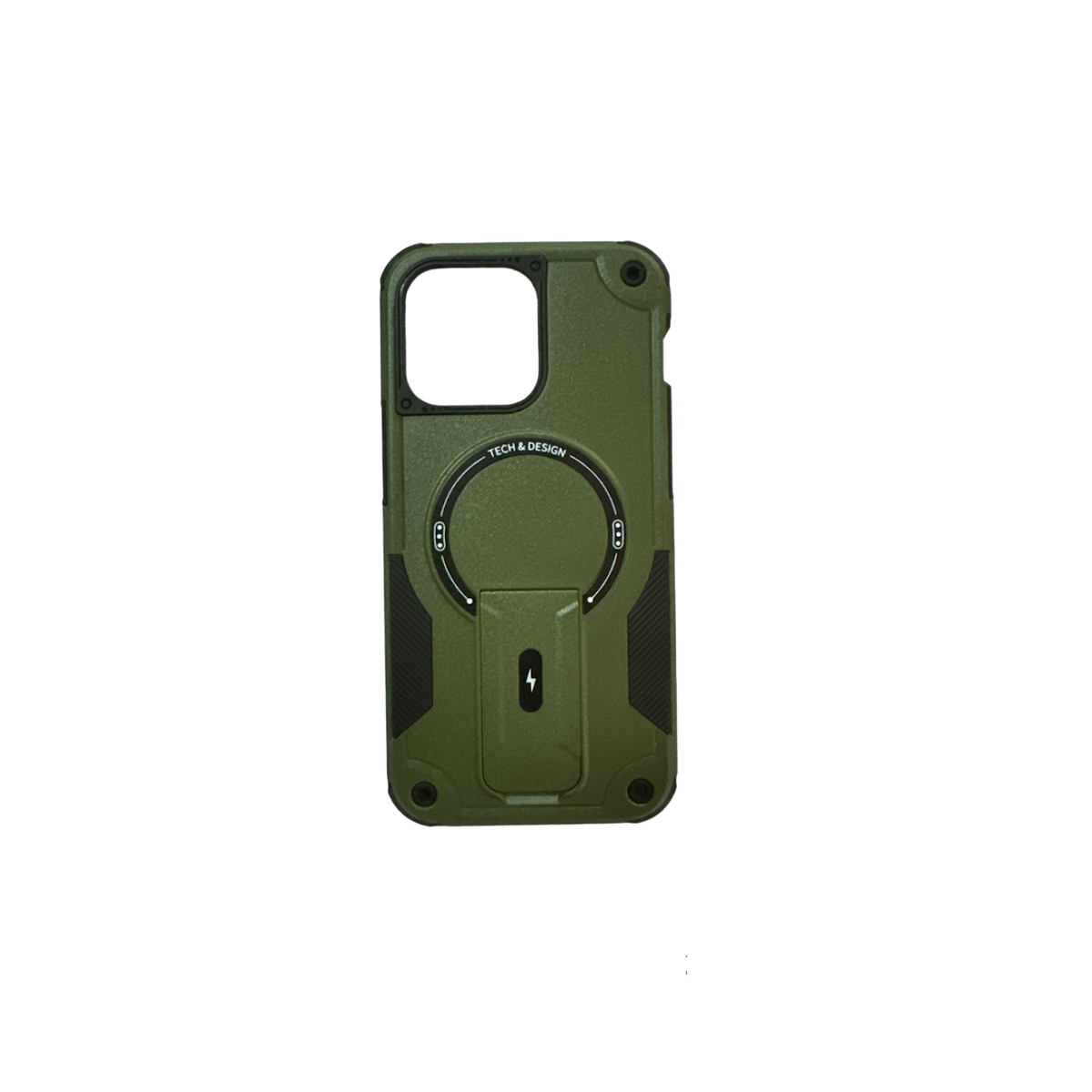 CARCASA IPHONE 15 JOIGO TIPO ARMOR MAGSAFE VERDE - 1