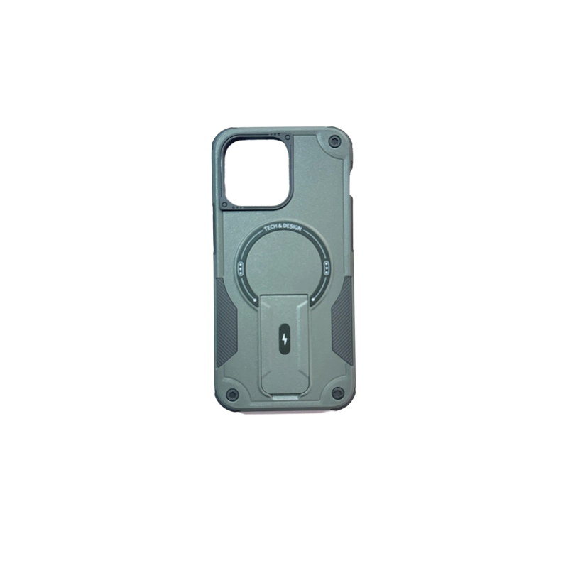 CARCASA IPHONE 15 JOIGO TIPO ARMOR MAGSAFE GRIS