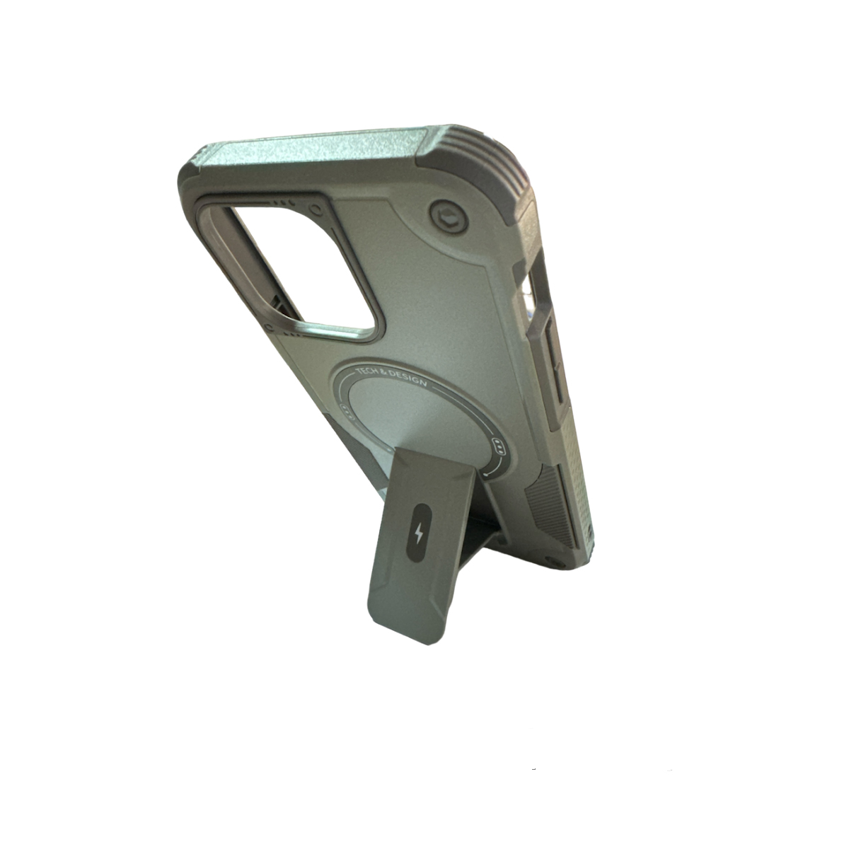 CARCASA IPHONE 15 JOIGO TIPO ARMOR MAGSAFE GRIS - 2