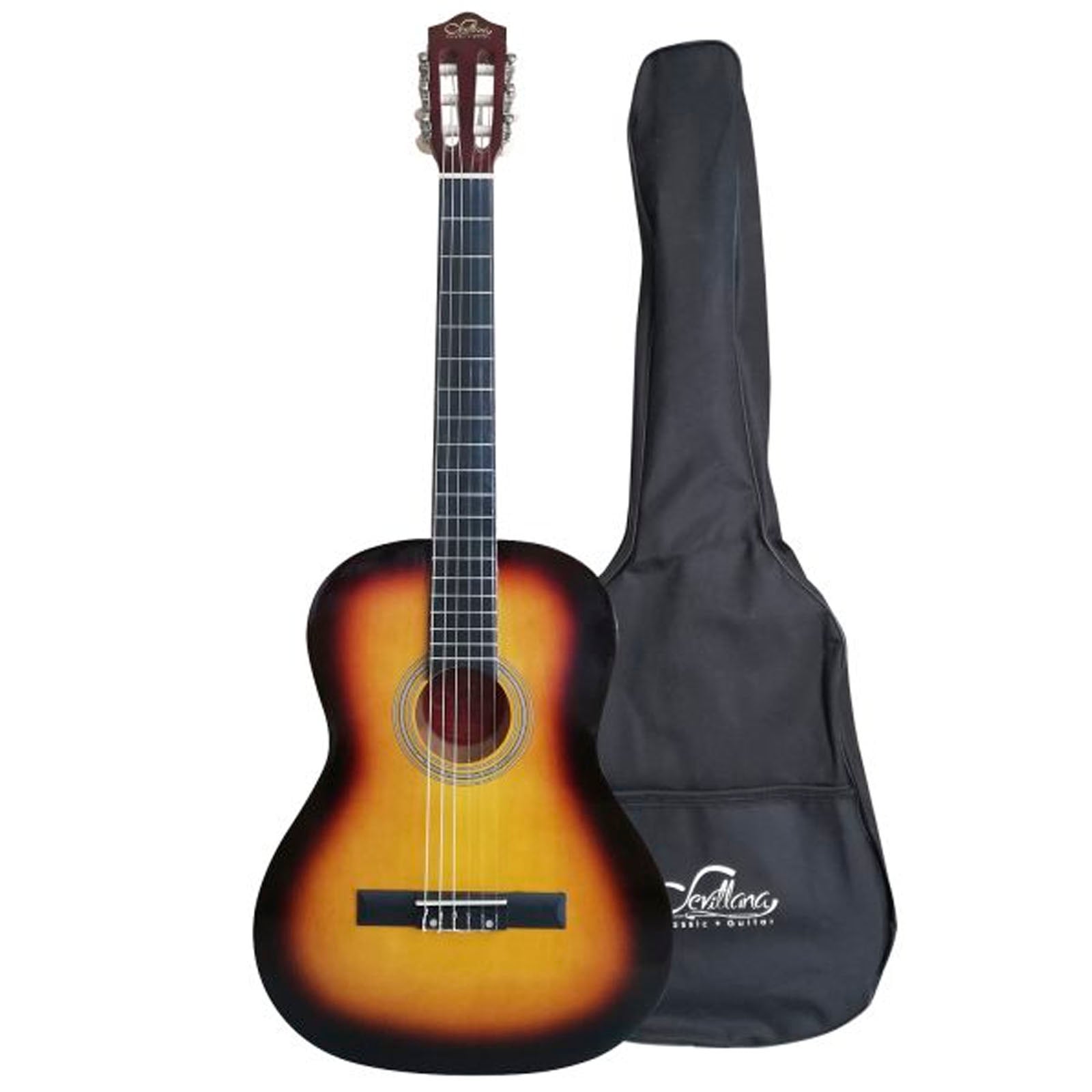GUITARRA CLASICA SEVILLANA 34 PULG ACABADO DE MADERA SUNBURS - 1