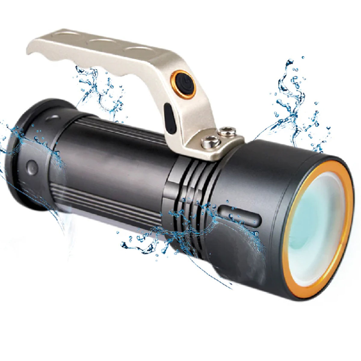 LINTERNA LED TACTICA DOBLE ILUMINACION RECARGABLE 1300LM ZOM - 2