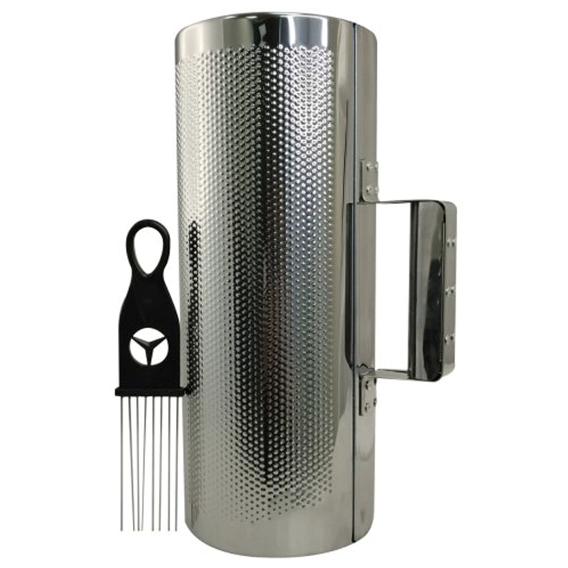 GUIRO METALICO ABIERTO 5X12 PULGADAS PLATEADO INCLUYE PEINE - 1