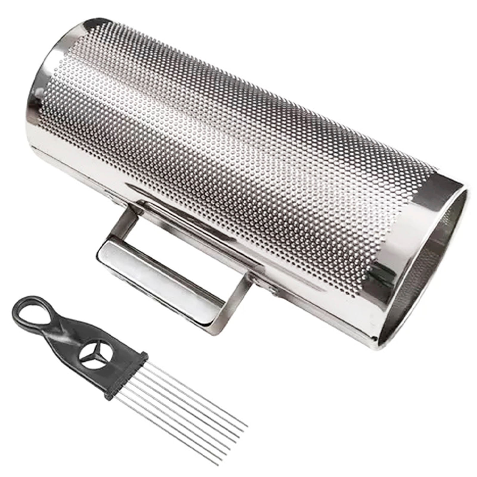 GUIRO METALICO ABIERTO 5X12 PULGADAS PLATEADO INCLUYE PEINE - 4