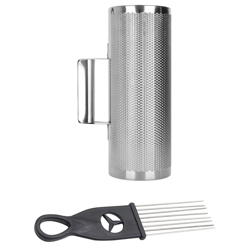 GUIRO METALICO ABIERTO DE 3X8 PULGADA PLATEADO INCLUYE PEINE - 2