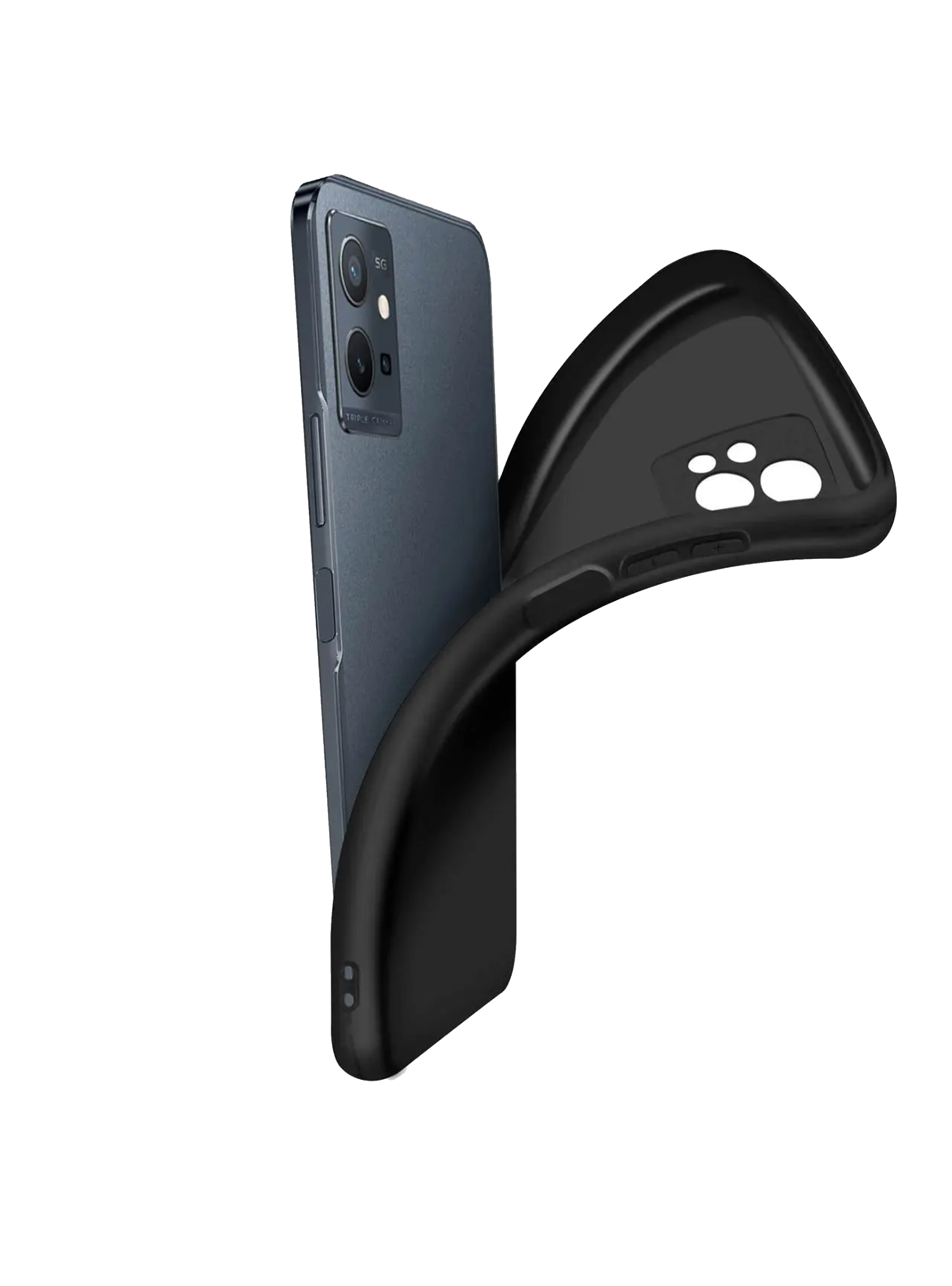 CARCASA VIVO Y55 5G JOIGO FUNDA GOMA NEGRO - 2
