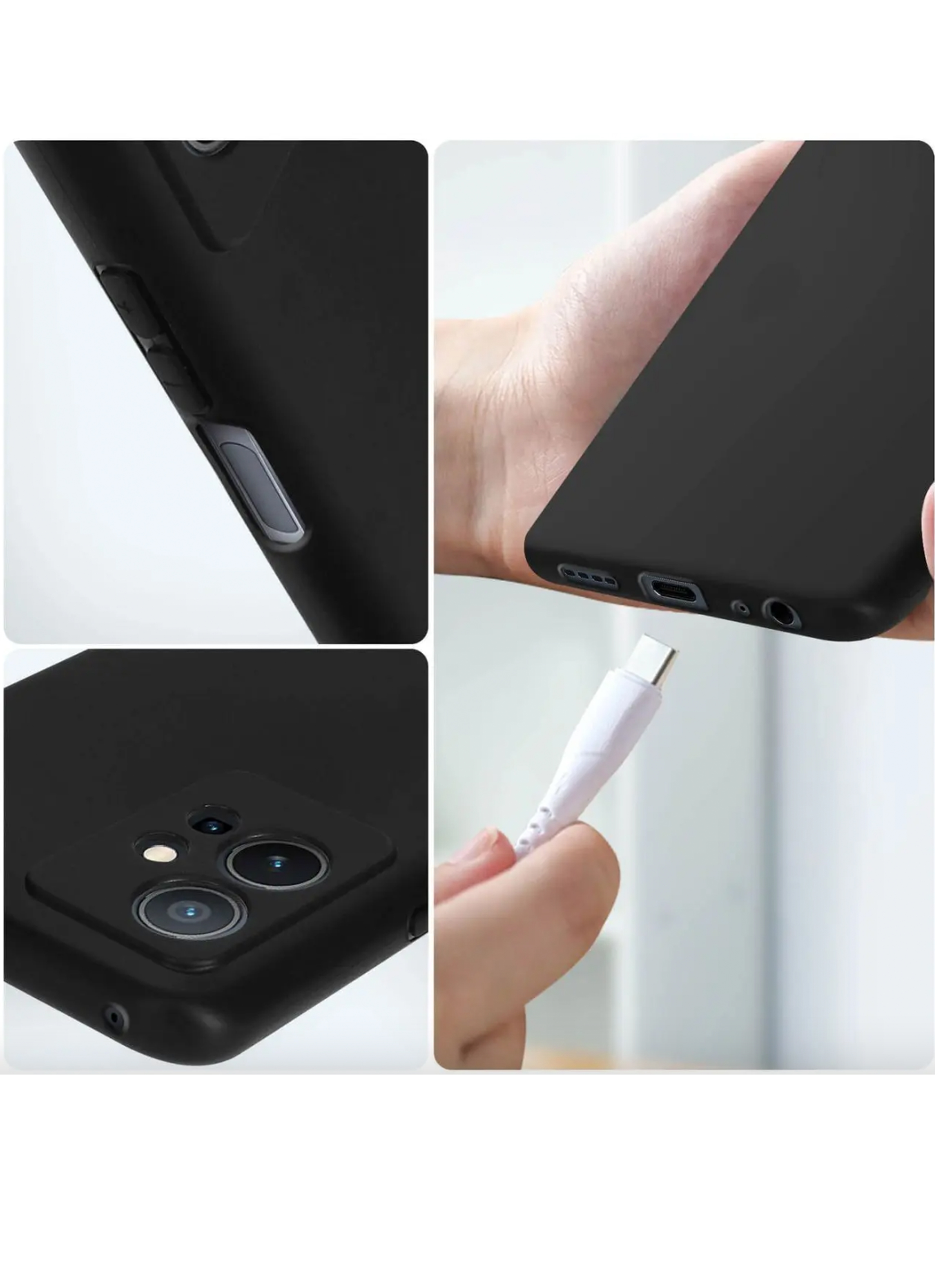 CARCASA VIVO Y55 5G JOIGO FUNDA GOMA NEGRO - 4