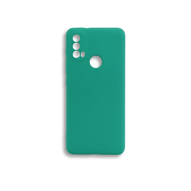 CARCASA MOTOROLA E30 E40 JOIGO GOMA TURQUESA