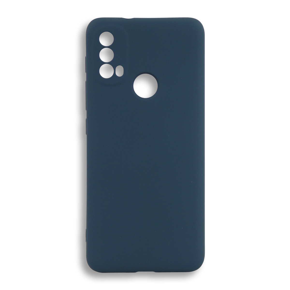 CARCASA MOTOROLA E30 E40 JOIGO GOMA AZUL OSCURO - 1