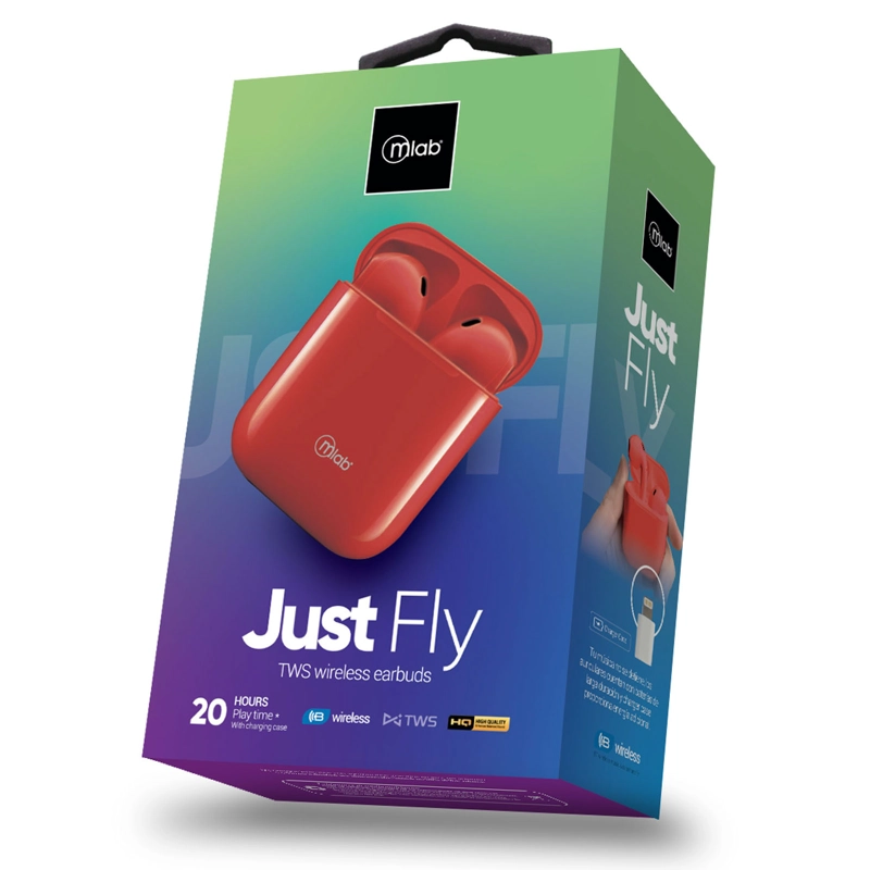 AUDIFONOS INALAMBRICOS BLUETOOTH JUST FLY ROJO - 4