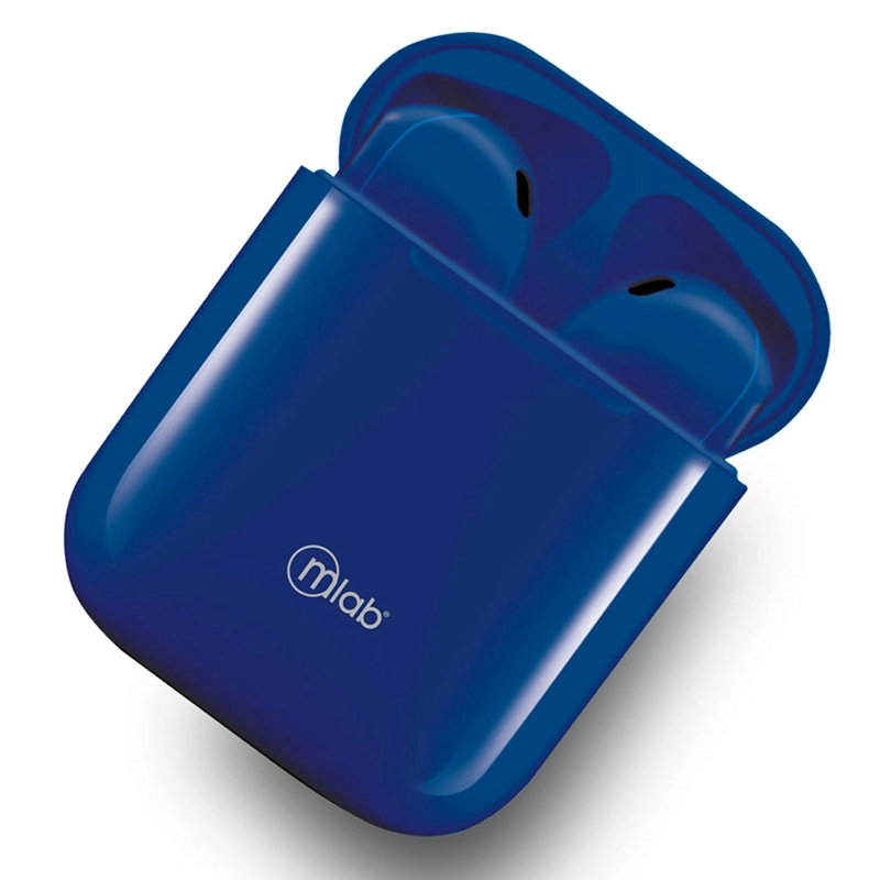 AUDIFONOS INALAMBRICOS BLUETOOTH MICROLAB JUST FLY AZUL - 1