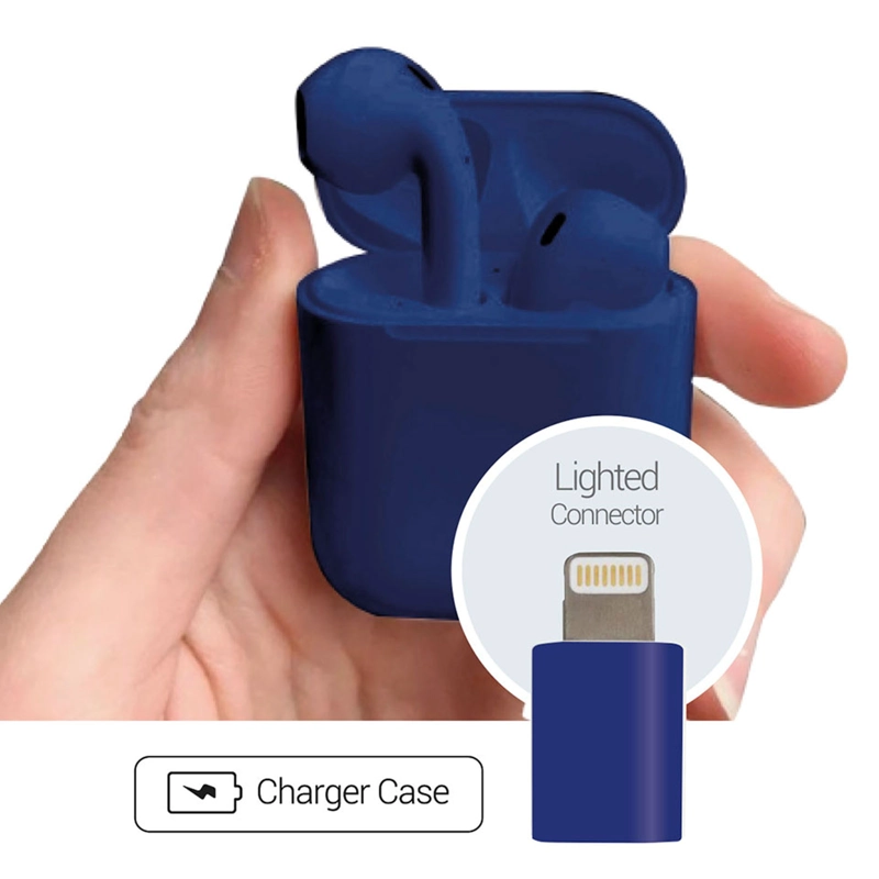 AUDIFONOS INALAMBRICOS BLUETOOTH MICROLAB JUST FLY AZUL - 3