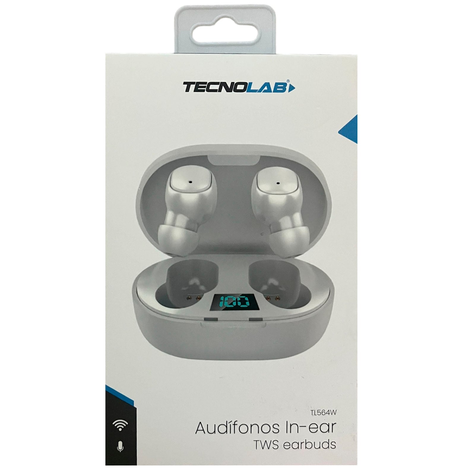 AUDIFONOS INALAMBRICOS BLUETOOTH TECNOLAB TWS TL564 BLANCOS - 4