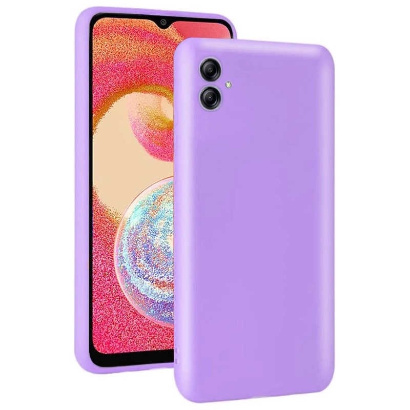 CARCASA COMPATIBLE CON SAMSUNG A04E GOMA LILA - 1