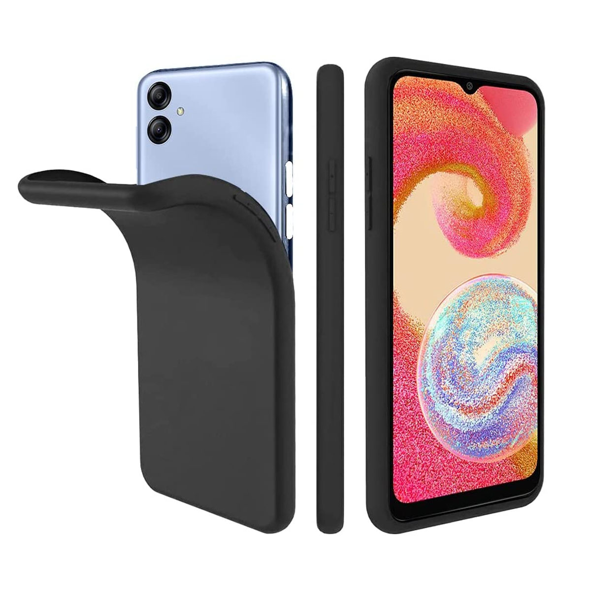 CARCASA SAMSUNG A04E JOIGO GOMA NEGRO - 3