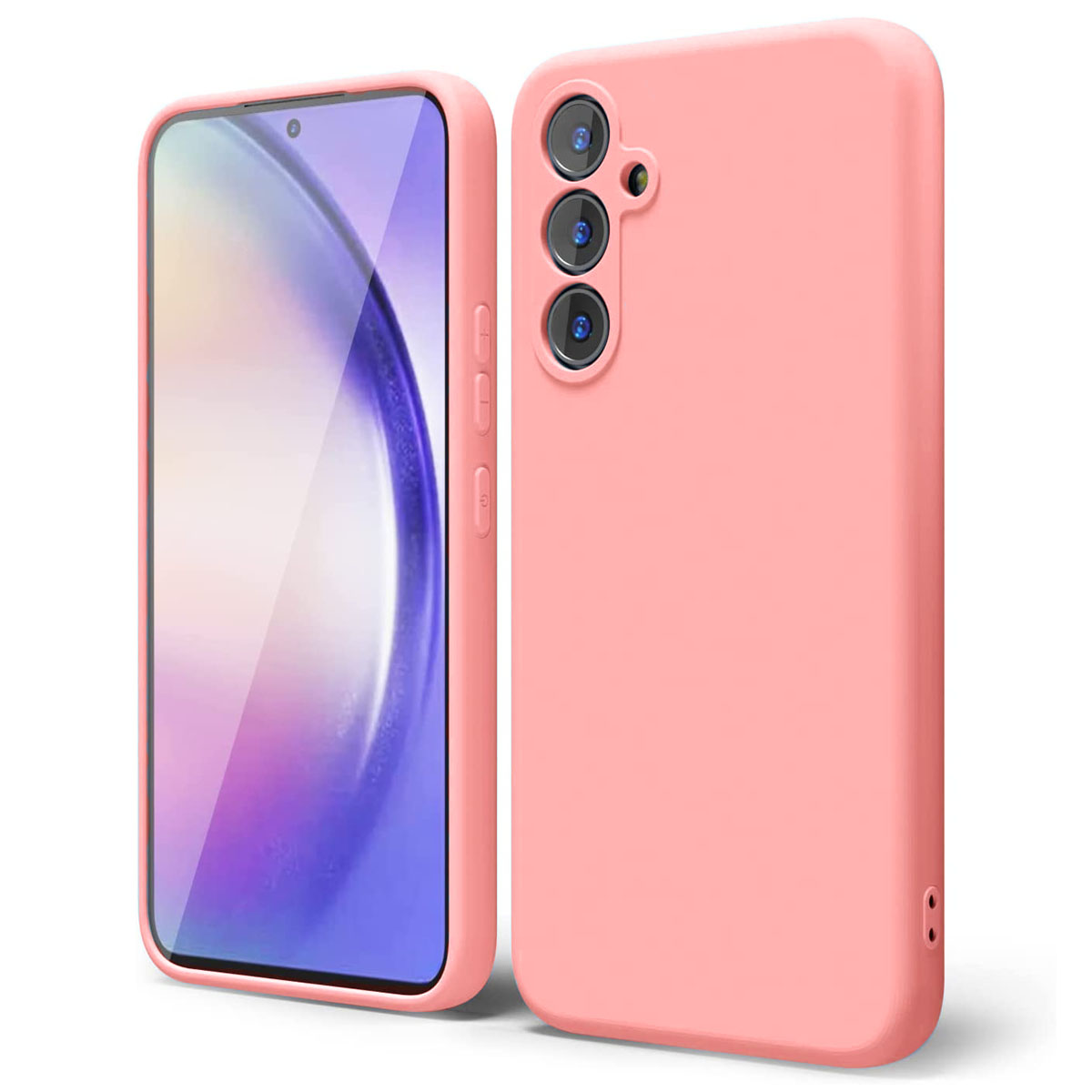 CARCASA PARA SAMSUNG A54 GOMA ROSADO - 1