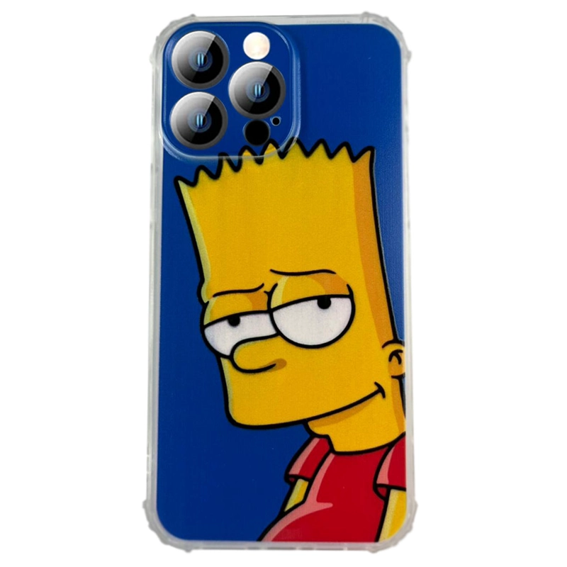 JOIGO CARCASA IPHONE 14 JOIGO LOS SIMPSONS BART SONRIE FONDO AZUL