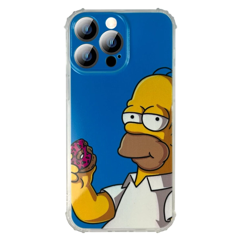 JOIGO CARCASA IPHONE 14 JOIGO LOS SIMPSONS HOMERO ROSQUILLA AZUL