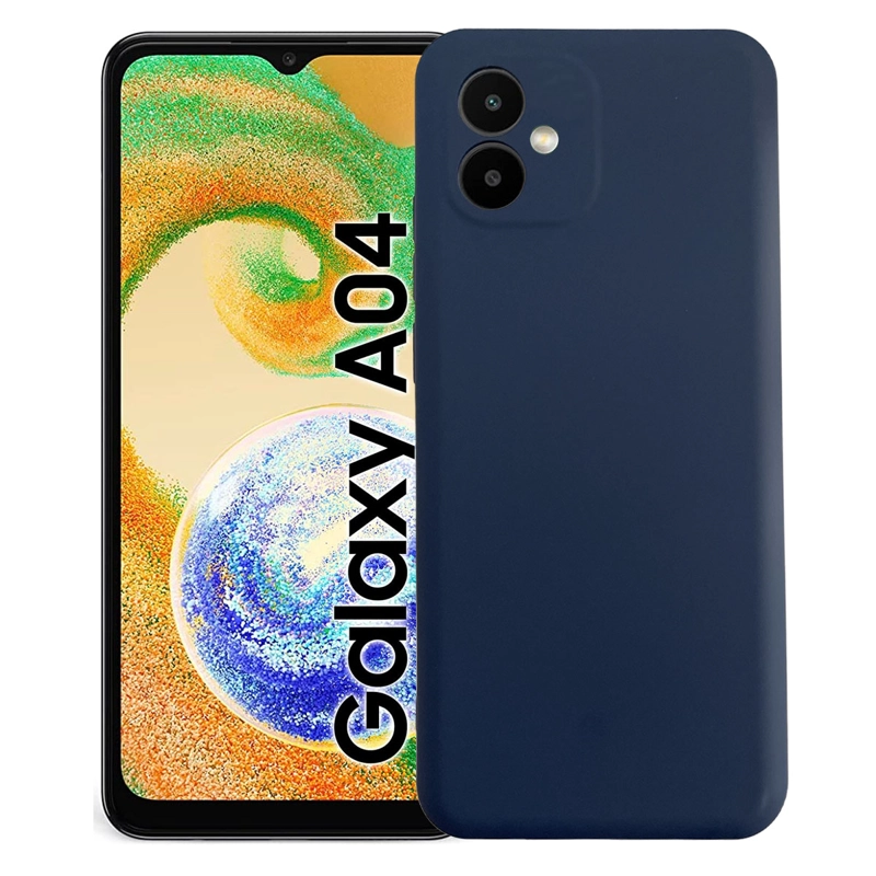 GENÉRICO CARCASA COMPATIBLE CON SAMSUNG A04 GOMA AZUL