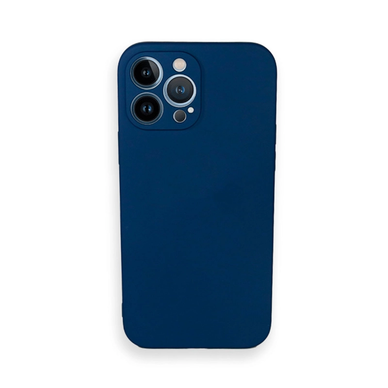 CARCASA COMPATIBLE CON IPHONE 14 PRO GOMA AZUL - 1