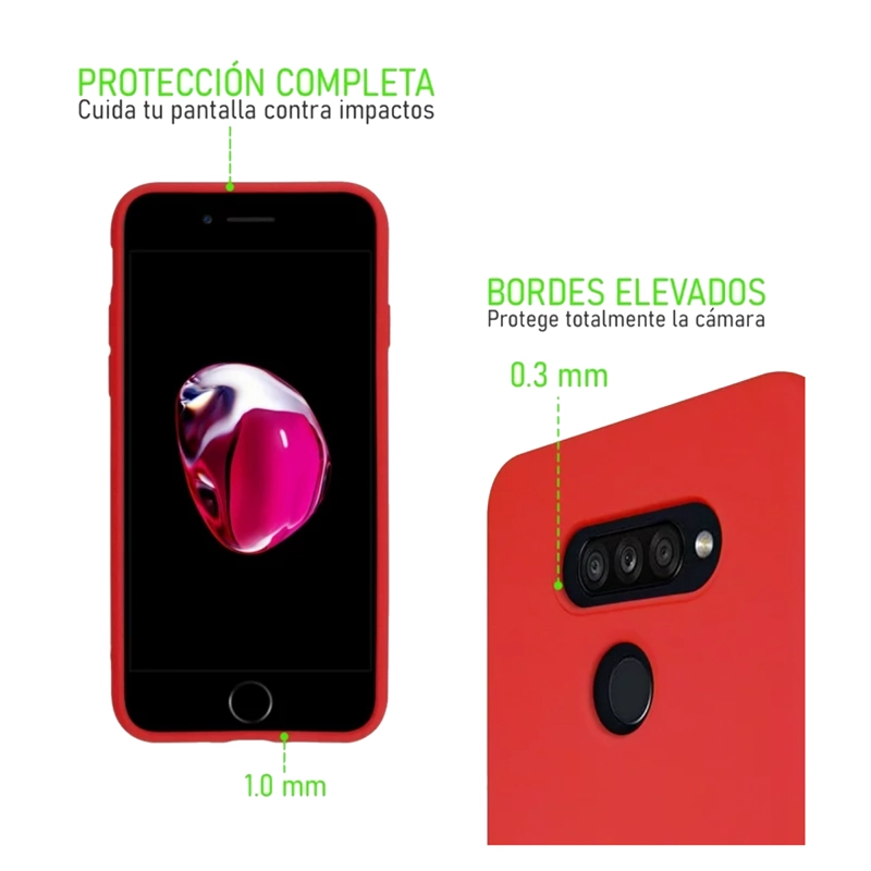 CARCASA VIVO Y15S JOIGO GOMA ROJO - 4
