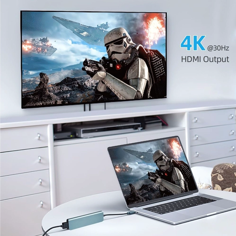ADAPTADOR JOIGO TIPO C 4 EN 1 BYL-2008N HD SUPORT 4K+2USB2.0+USB3 - 3