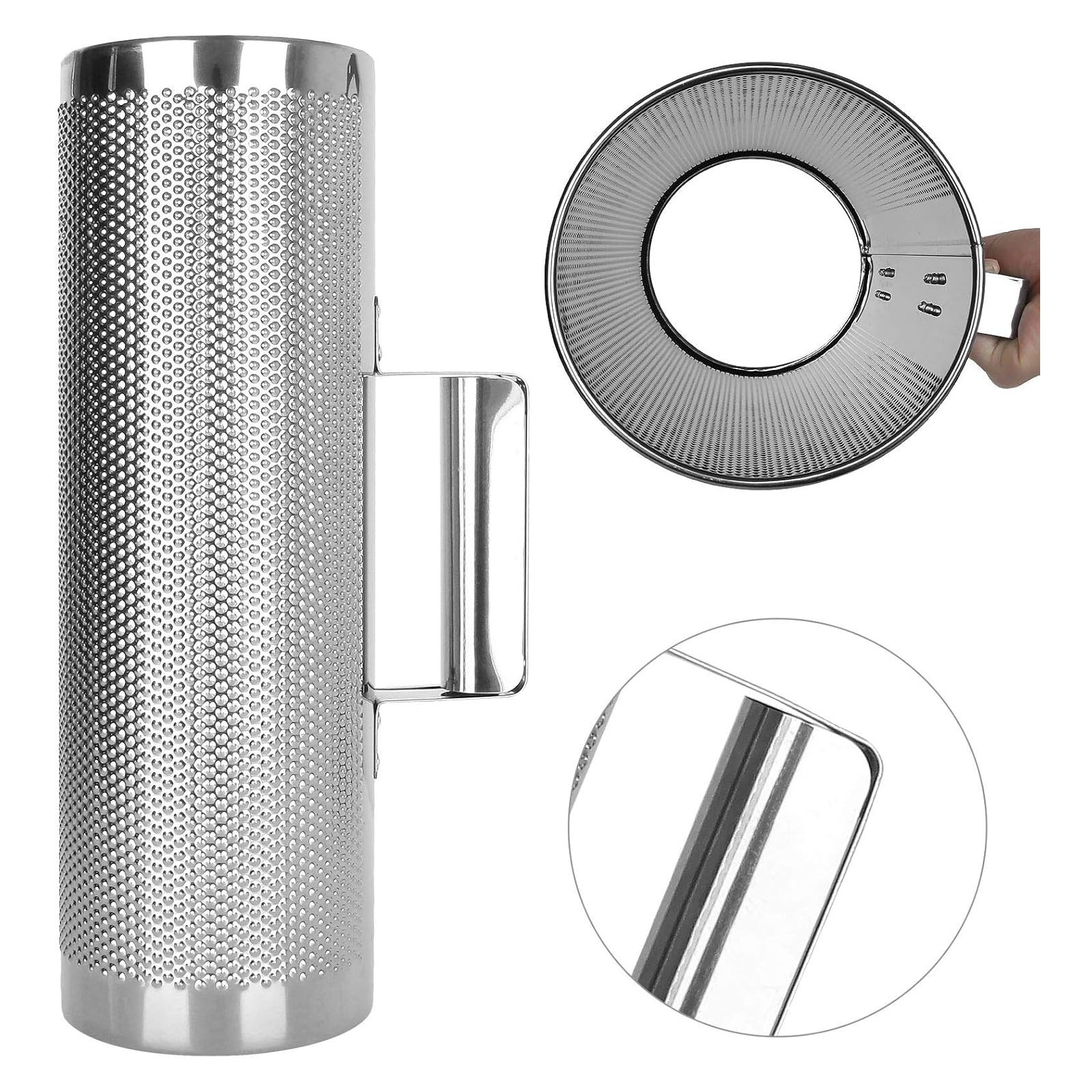 GÜIRO JOIGO METÁLICO ABIERTO 12X4 PULGAD PLATEADO INCLUYE PEINE - 4